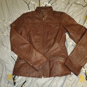 Brown Danier leather jacket